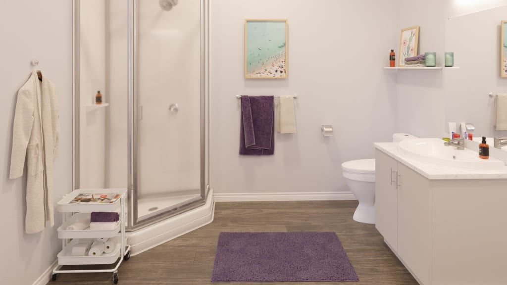 Rendering of The W Condos suite interior bathroom