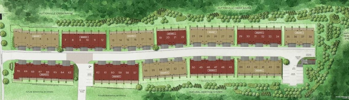 Rendering of Queens Lane Towns site plan