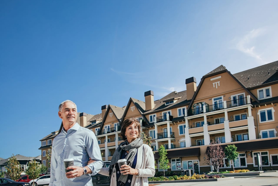 Sandgate Mahogany Lake Condos exterior couple outside