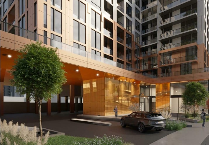 Rendering of 26 Hounslow Condos exterior entrance