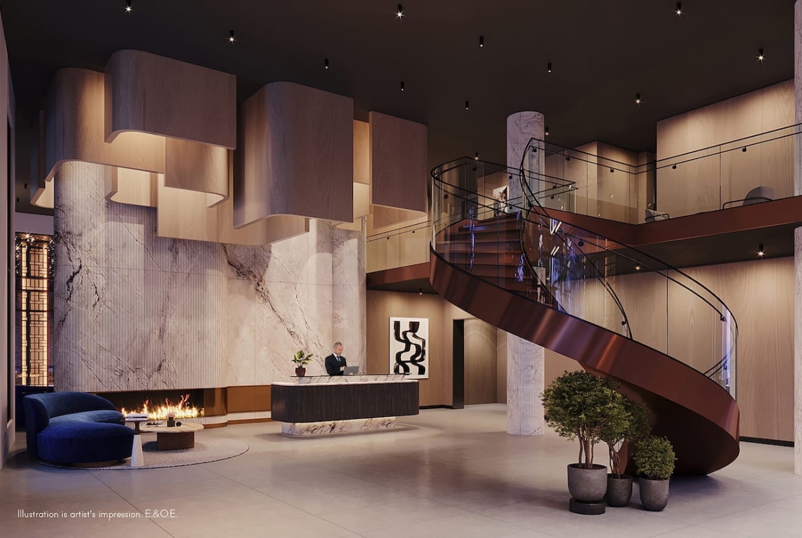 Rendering of South Forest Hill Condos lobby