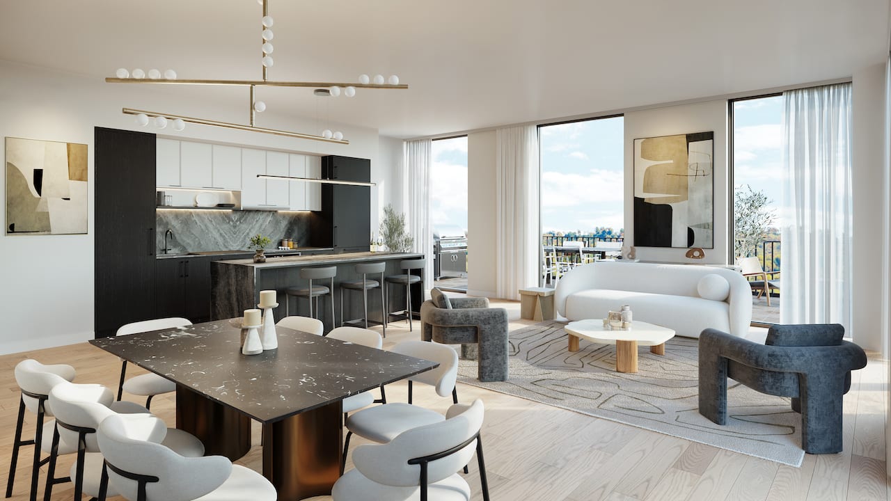 Rendering of South Forest Hill Condos suite interior