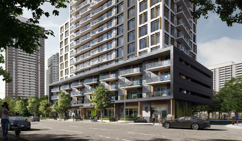 Exterior rendering of Cavo Condos in Etobicoke