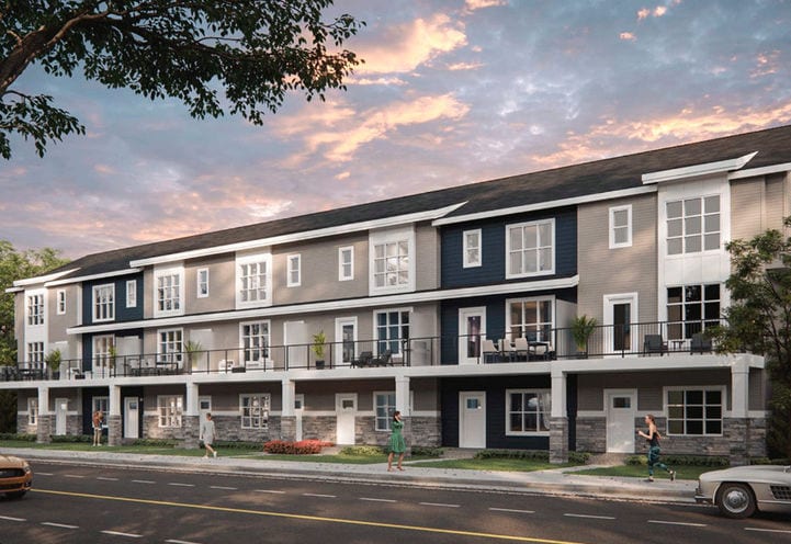 Rendering of Lockwood Chelsea Condos exterior evening