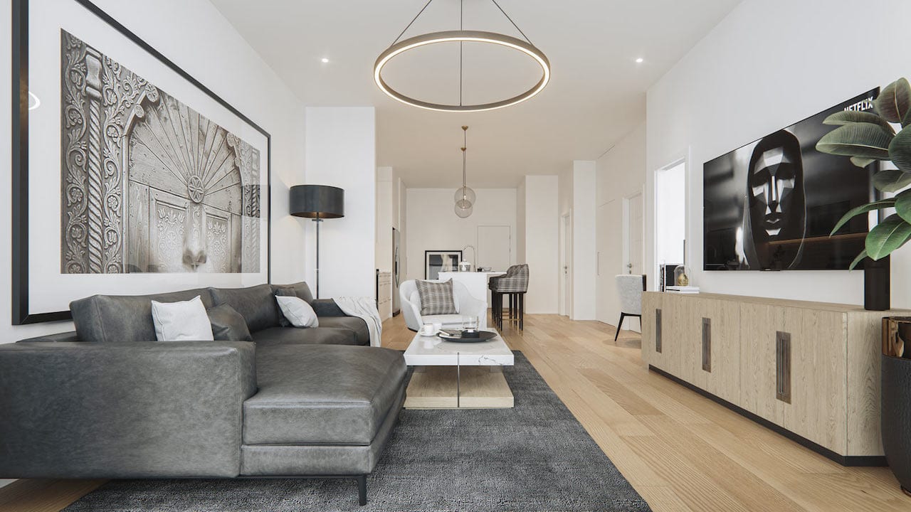 Rendering of Lockwood Chelsea Condos suite interior 14