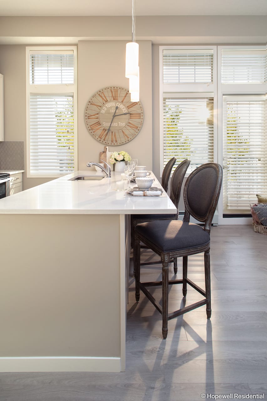 Sandgate Mahogany Lake Condos suite interior kitchen island