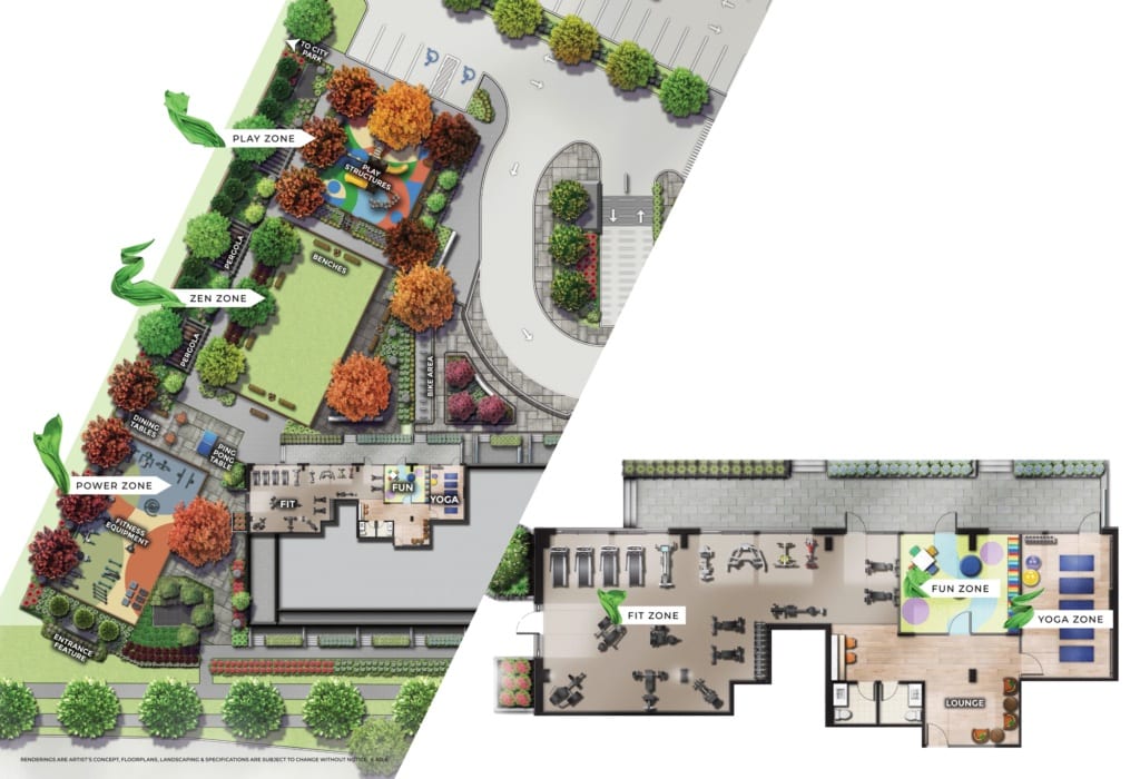 Rendering of Highmark Condos amenity map