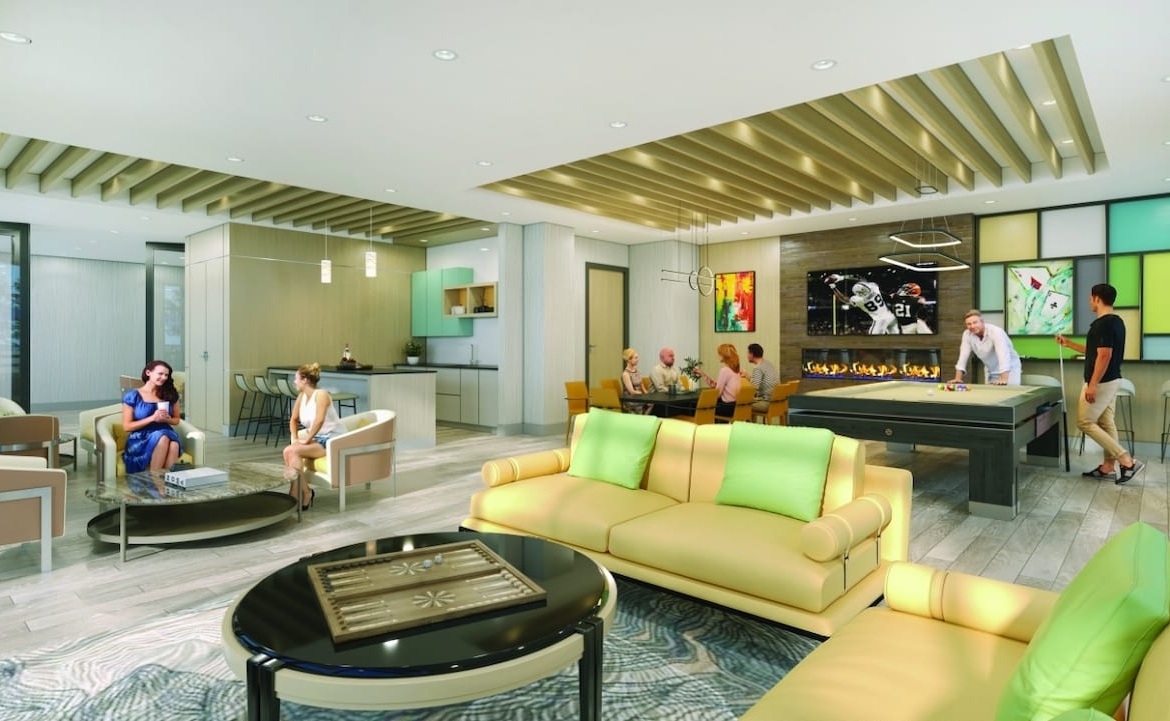 Rendering of Highmark Condos party room