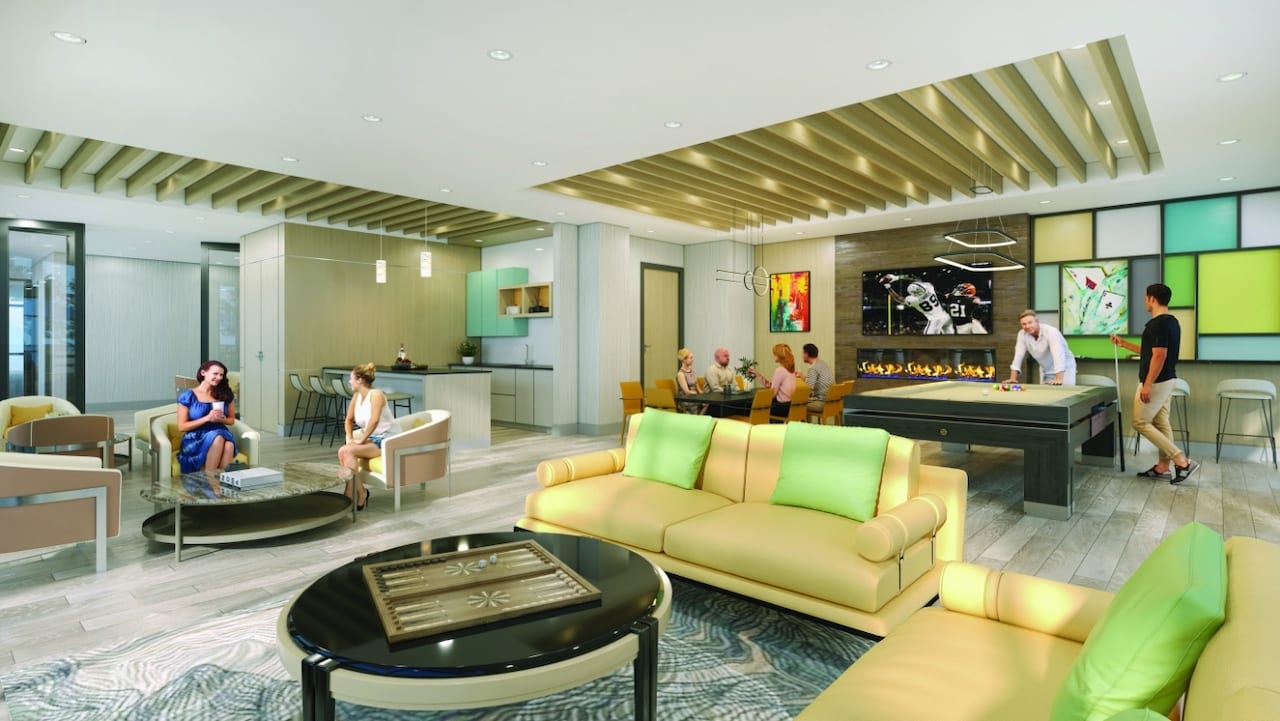 Rendering of Highmark Condos party room