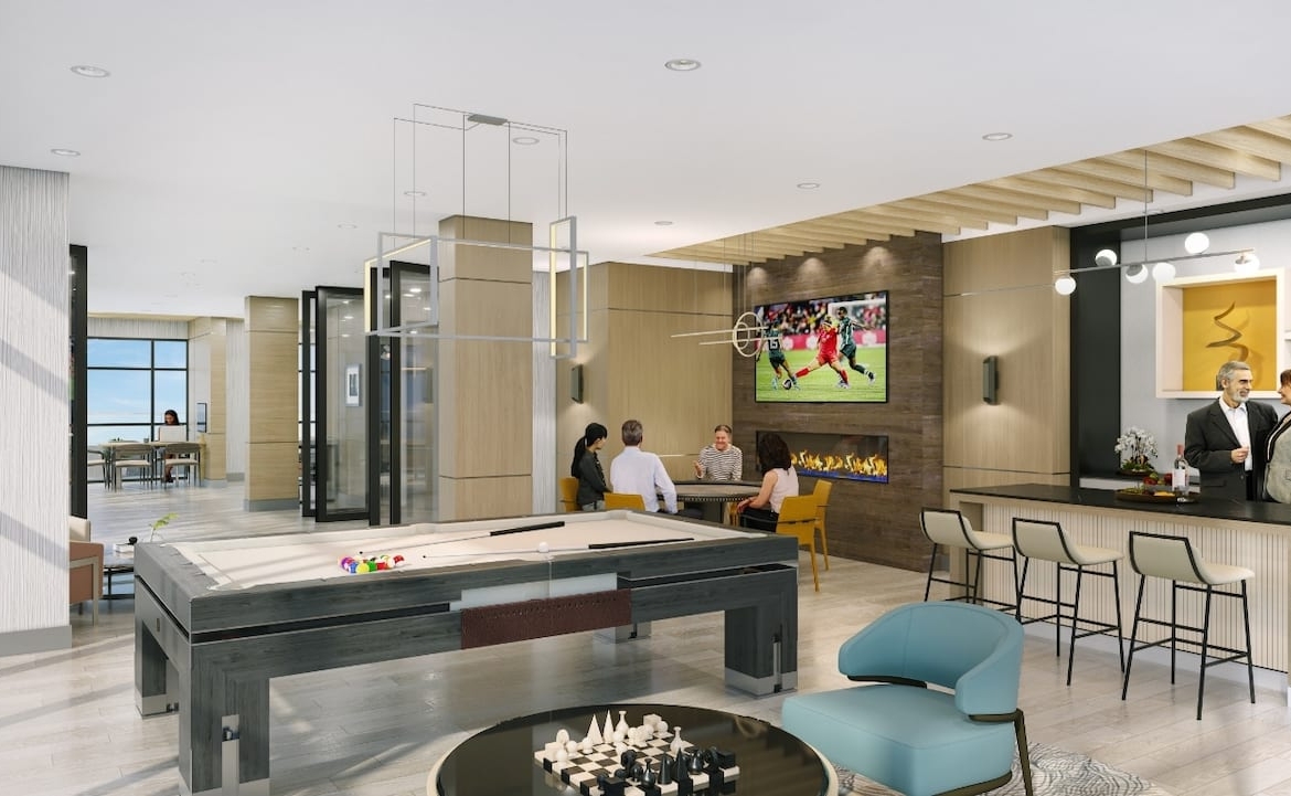 Rendering of Highmark Condos sports bar