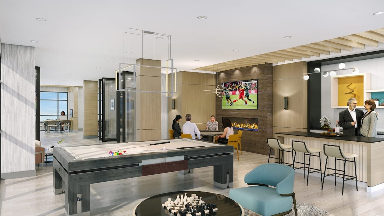 Rendering of Highmark Condos sports bar