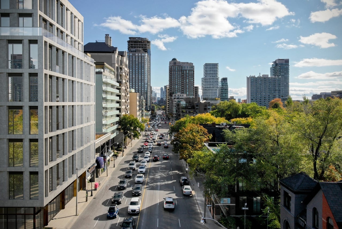 Rendering of The Webley Condos exterior street overview