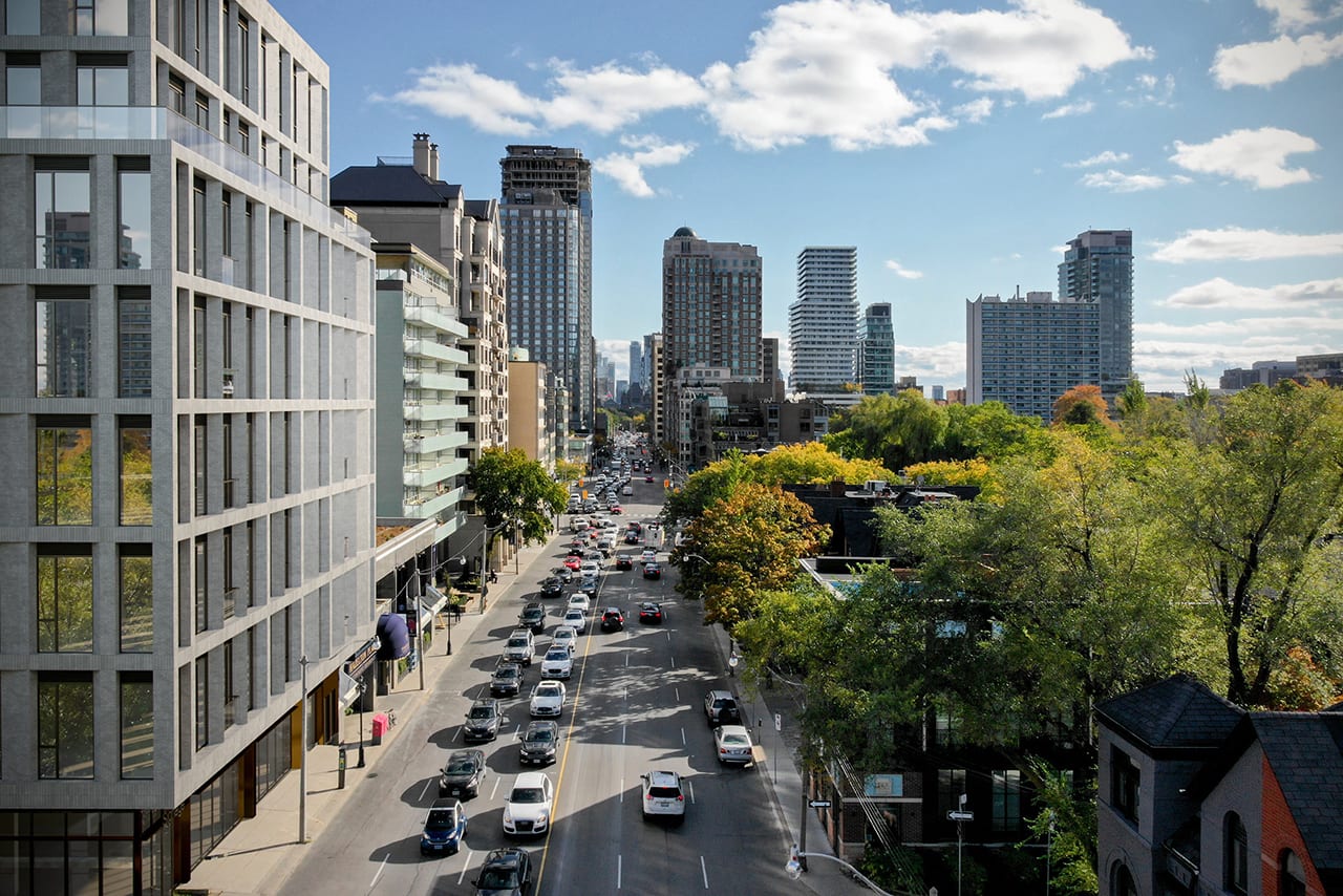 Rendering of The Webley Condos exterior street overview