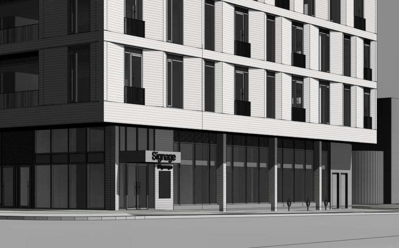 Rendering of The Webley Condos exterior old design