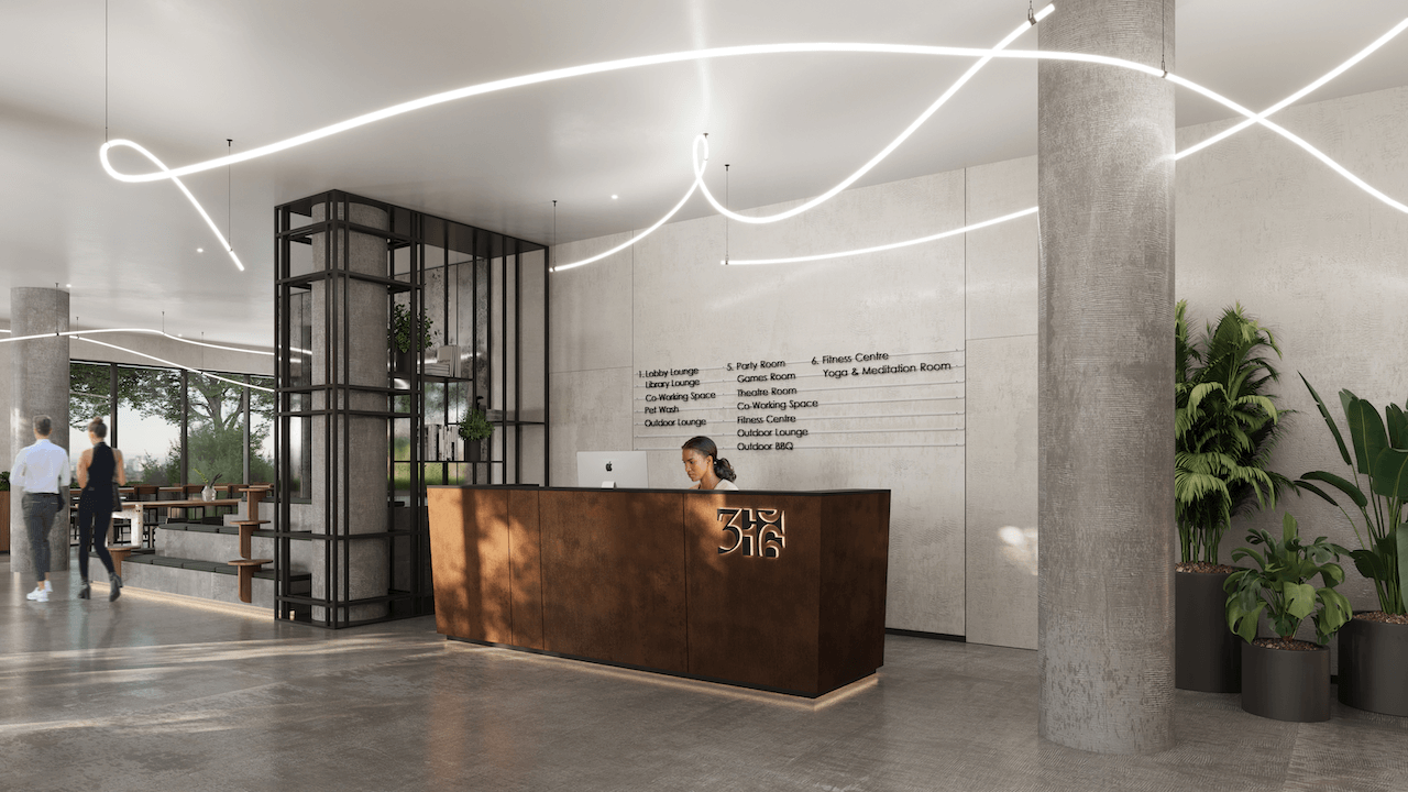 Rendering of 316 Junction Condos lobby