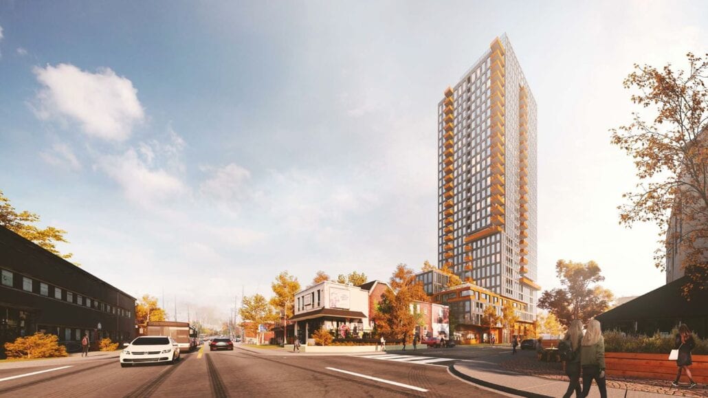 Exterior rendering full view of 316 Junction Condos