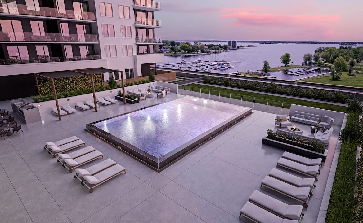 Rendering of Porta Condos outdoor swimming pool