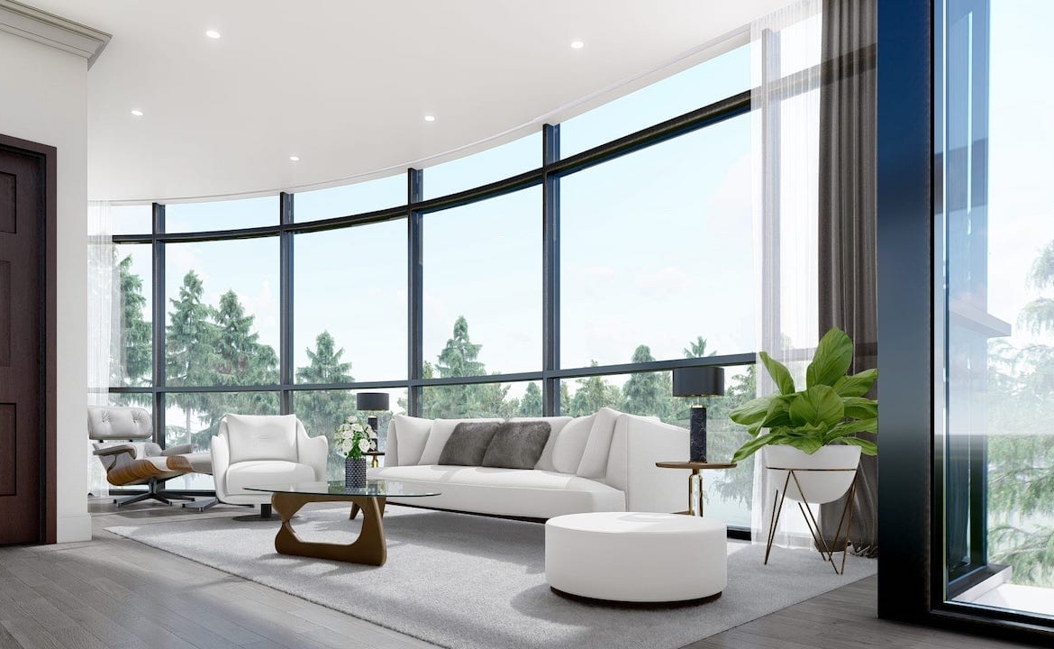 Rendering of Springbank Lux Condos suite living room