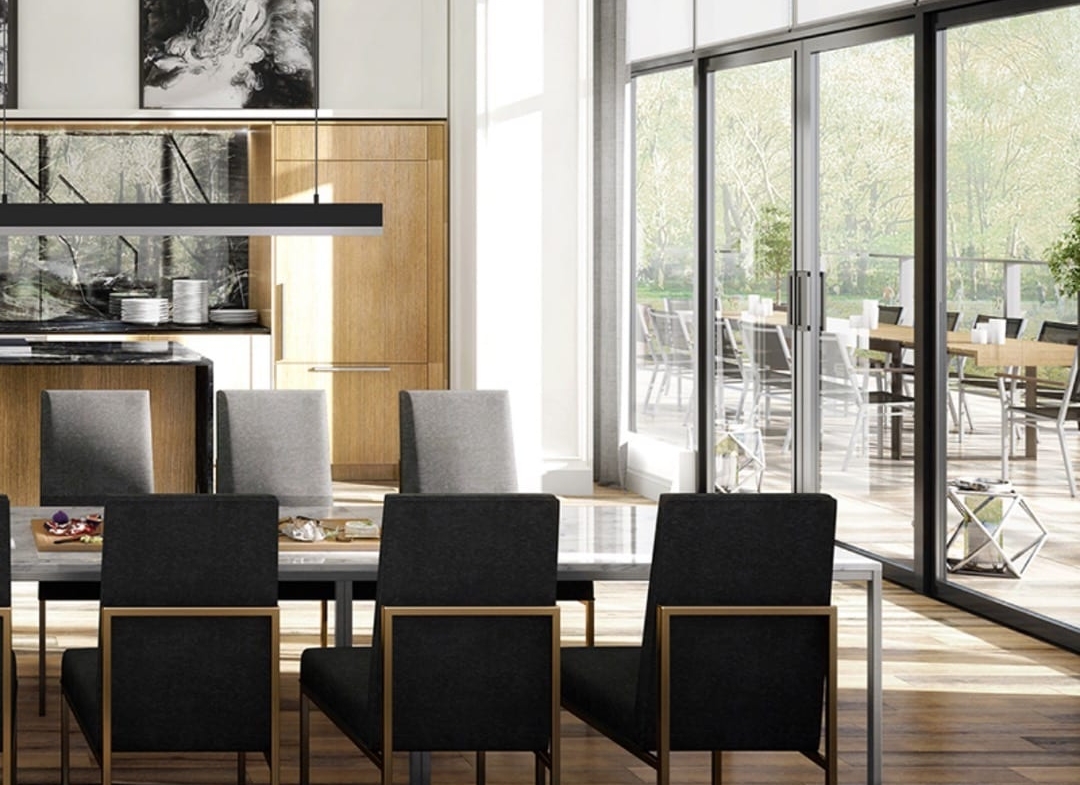 Interior rendering of High Line Condos party room