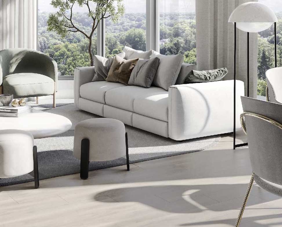 Interior rendering of High Line Condos suite living room