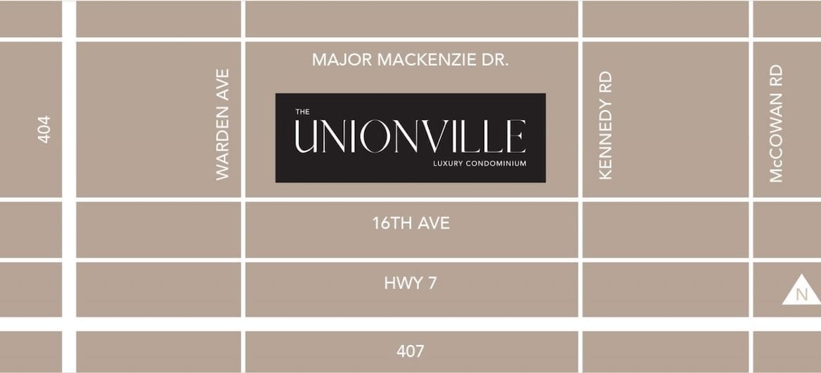 Map of The Unionville Condos in Markham