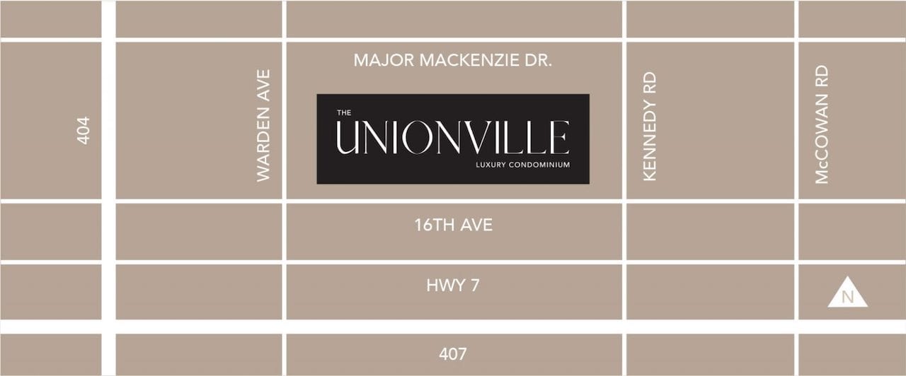Map of The Unionville Condos in Markham