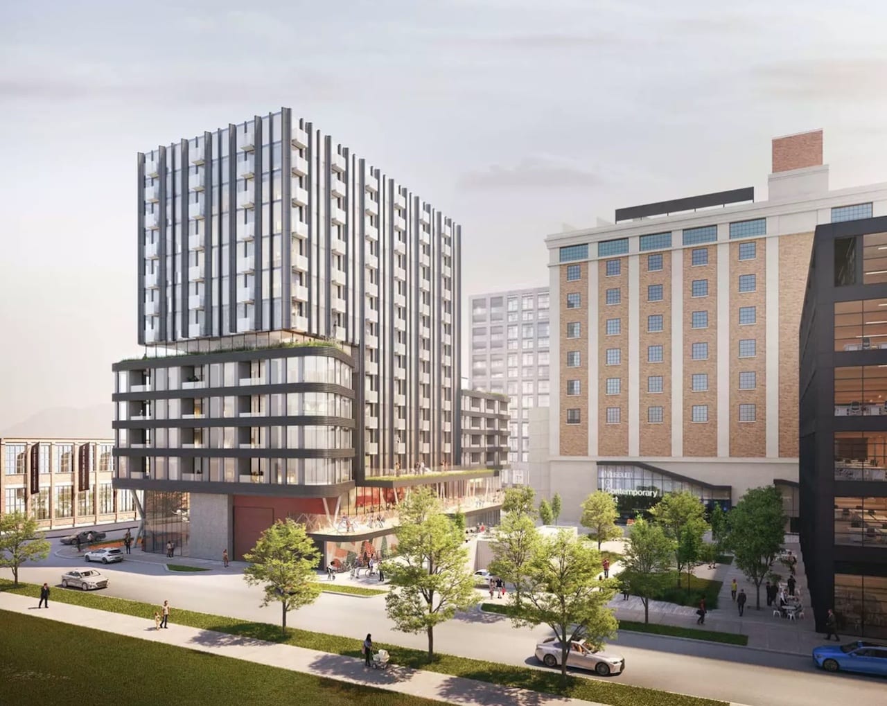 Exterior rendering of 150 Sterling Road Condos full view