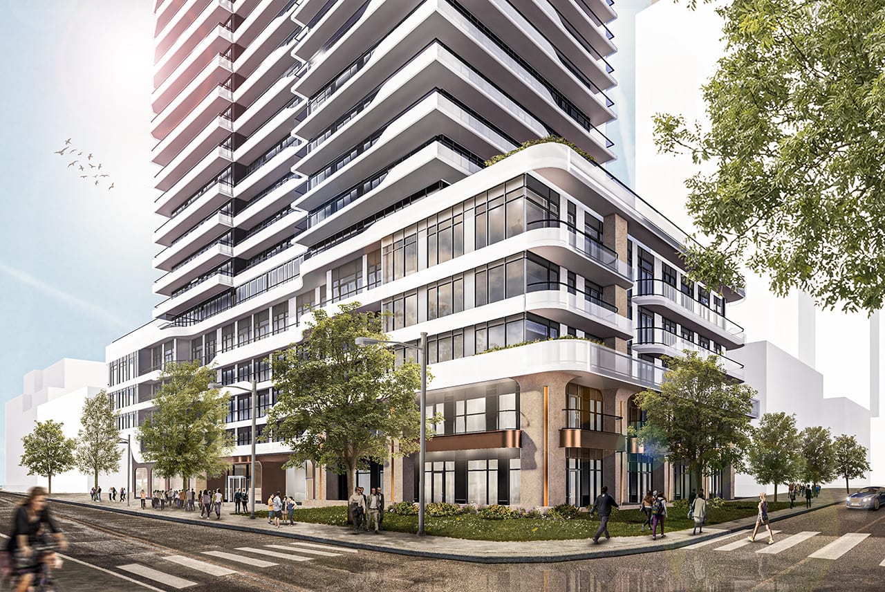 Rendering of 18 Athabaska Condos podium