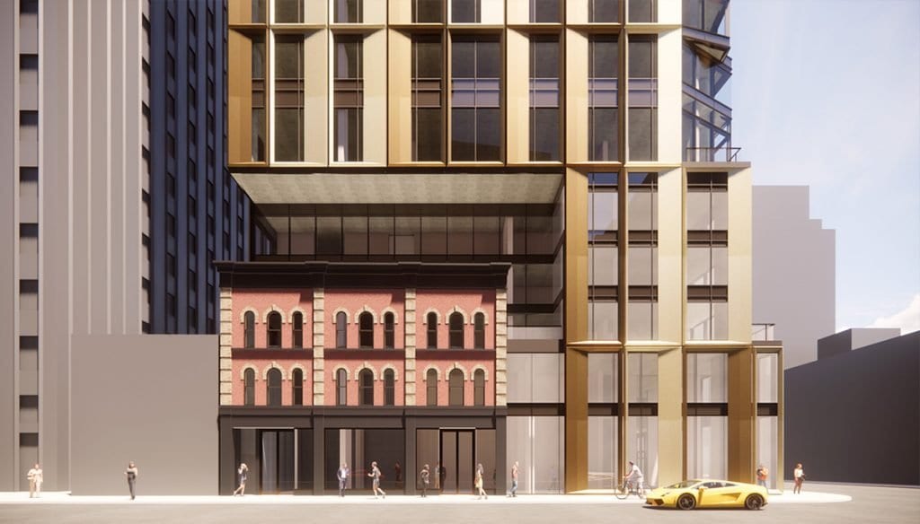 Exterior rendering of 399 Yonge Condos front view
