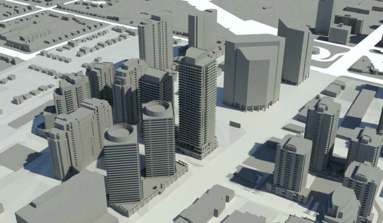 Rendering of 5576 Yonge Condos aerial 3