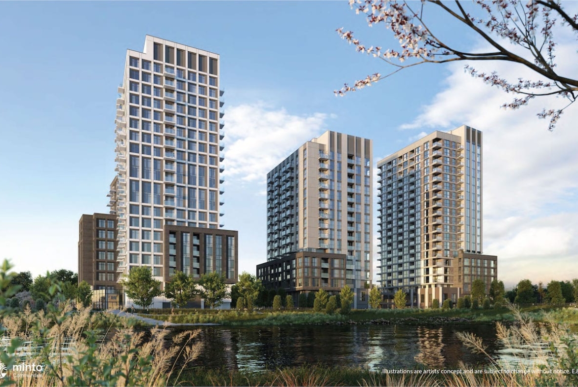Rendering of North Oak Tower 3 Condos exterior tower views