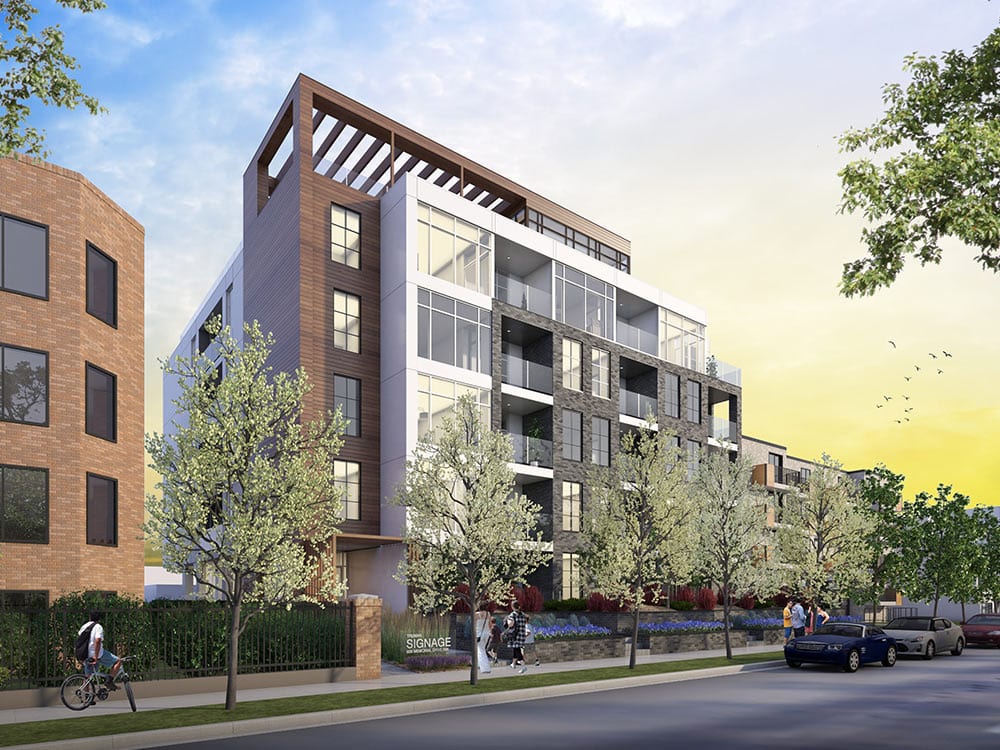 Exterior rendering of Archer Condos