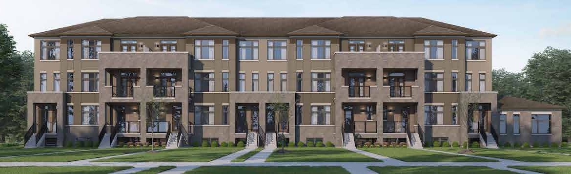 Exterior rendering of Rendering of Maya Urban Towns stacked towns style 2 front