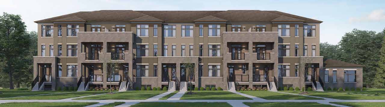 Exterior rendering of Rendering of Maya Urban Towns stacked towns style 2 front