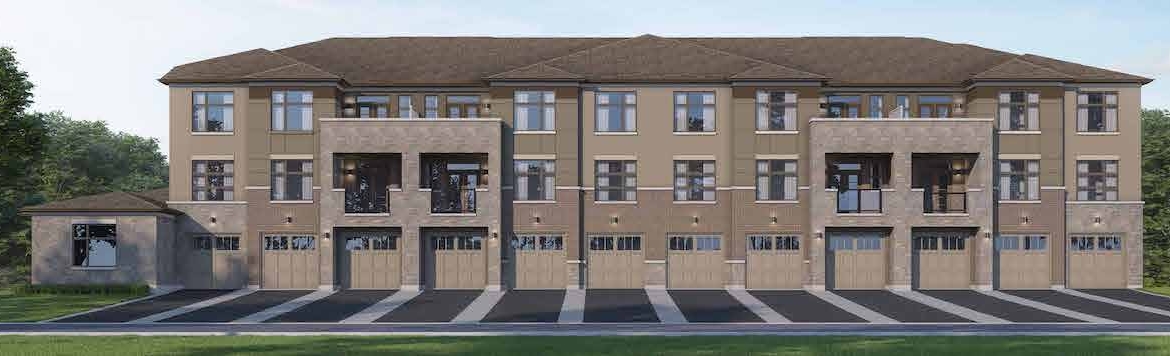 Exterior rendering of Rendering of Maya Urban Towns stacked towns style 2 back