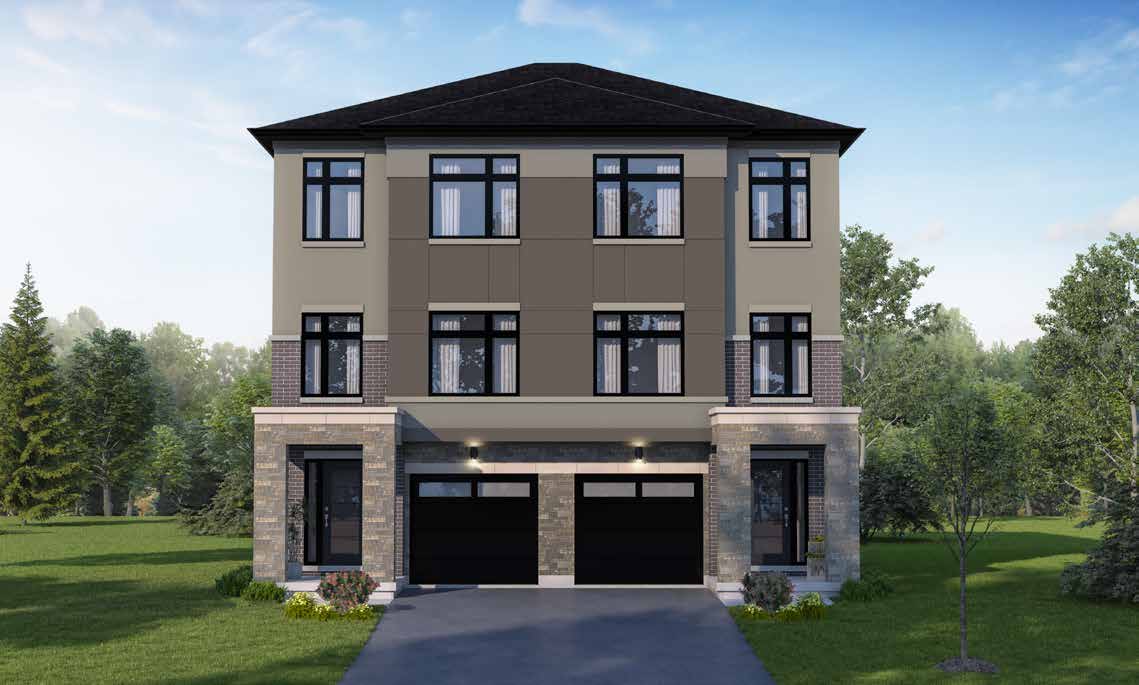 Exterior rendering of Rendering of Maya Urban Towns stacked towns detached