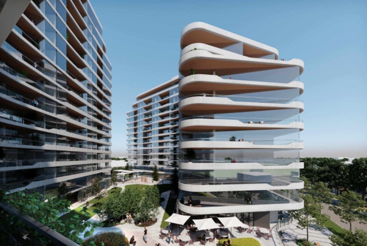 Exterior rendering of St Clair Gardens Condos siding details