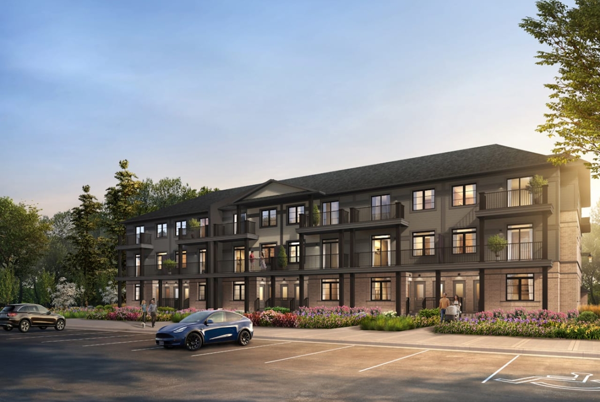 Rendering of Wallaceton angled view at night