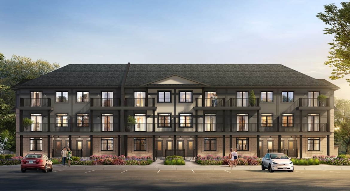 Rendering of Wallaceton exteior front view at night