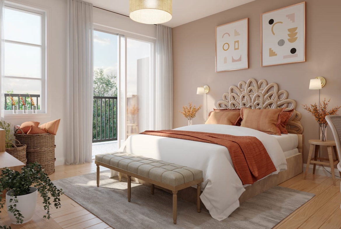 Rendering of Wallaceton Topaz primary bedroom