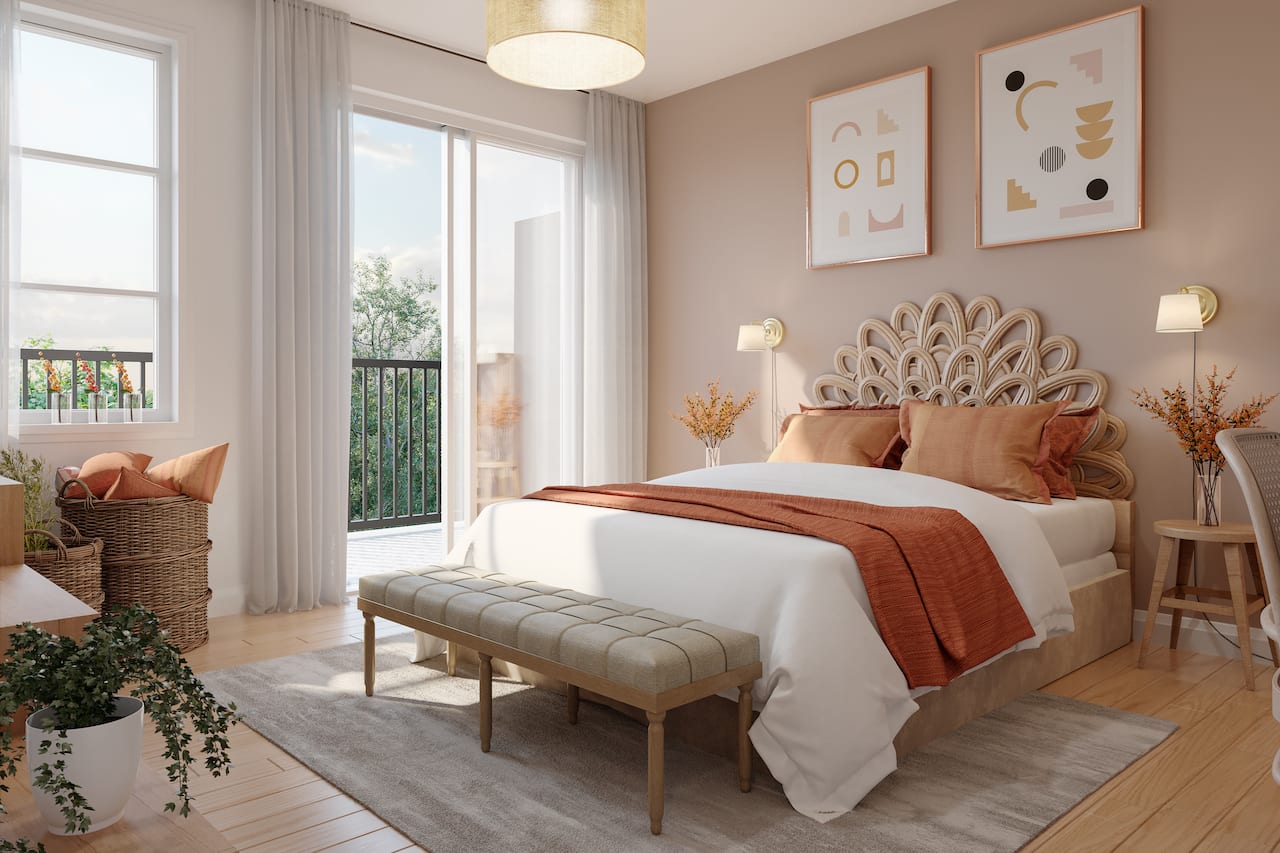 Rendering of Wallaceton Topaz primary bedroom
