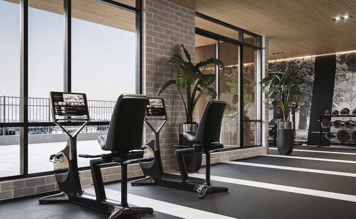 Rendering Plaza West District Condos exercise machines