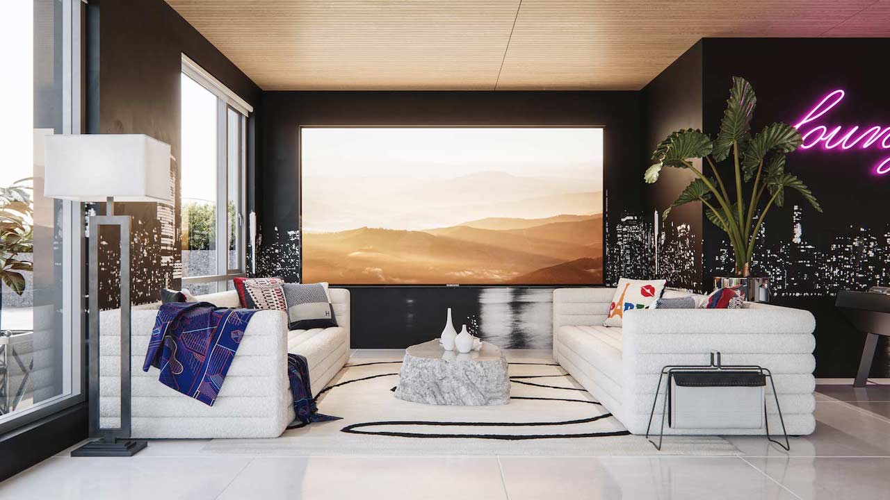 Rendering Plaza West District Condos lounge