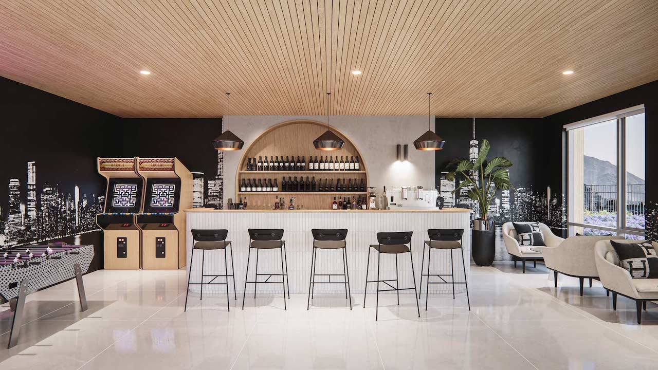 Rendering Plaza West District Condos bar