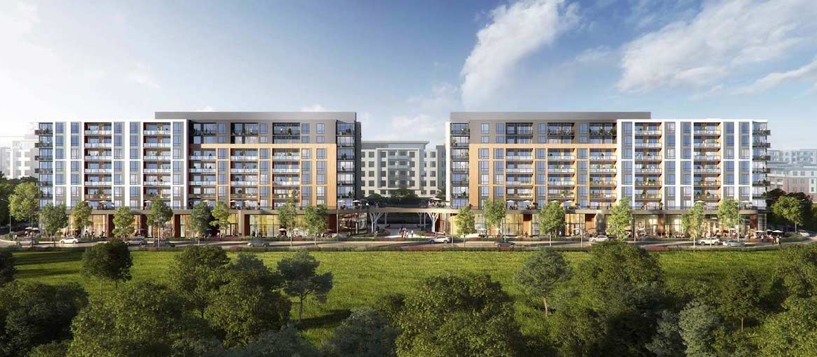 Rendering Plaza West District Condos exterior daytime