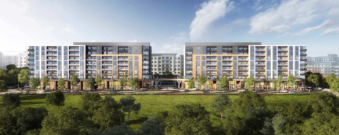 Rendering Plaza West District Condos exterior daytime