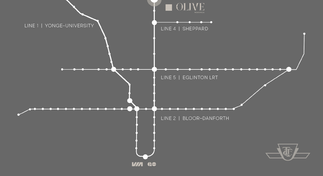 Olive Residences Transit Map North York