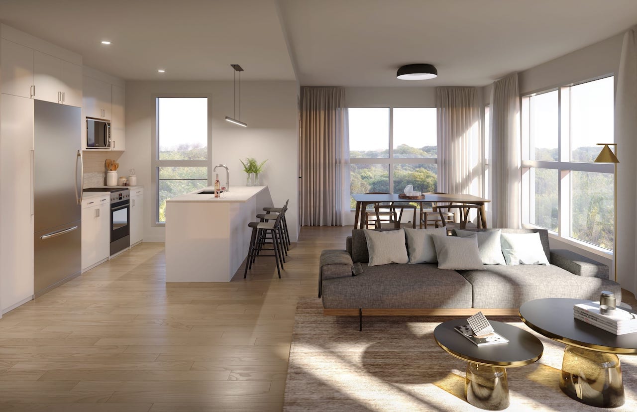 Rendering of East Hills Crossing Se4 suite interior
