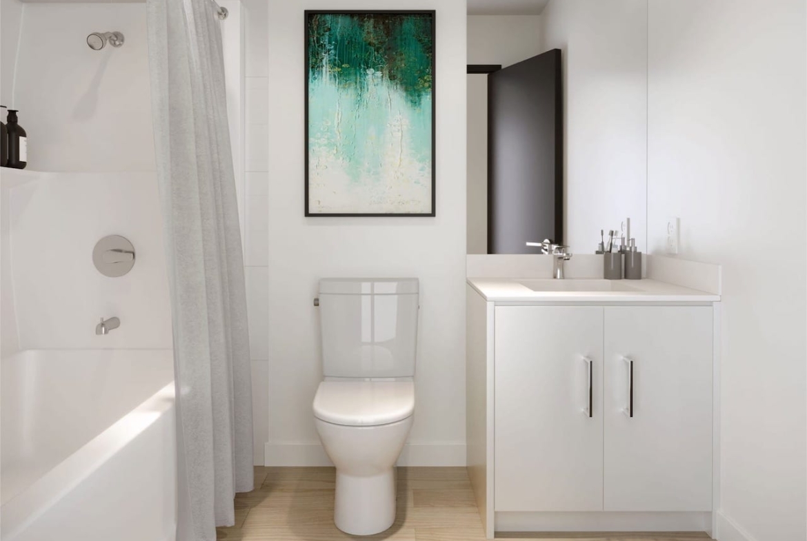 Rendering of East Hills Crossing Se4 suite bathroom