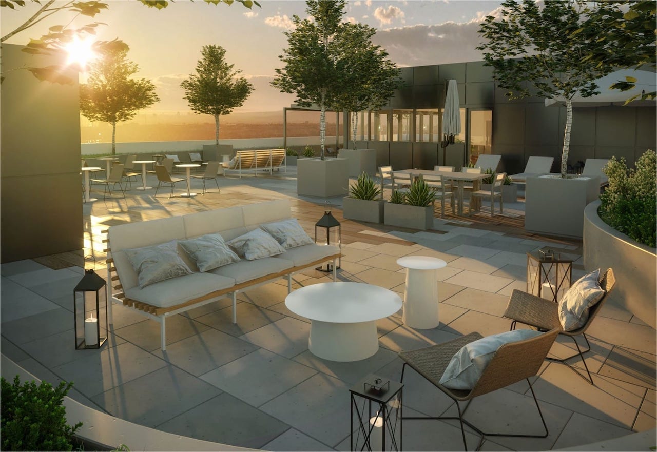 Rendering of East Hills Crossing Se4 rooftop terrace